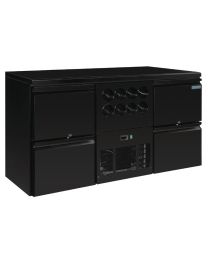 Polar U-serie werkbank koeling 4 laden plus flessennest (8 flessen)