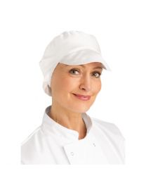 Whites bakkers cap met haarnet