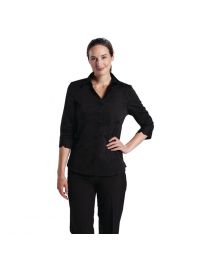 Uniform Works dames stretch shirt zwart XL