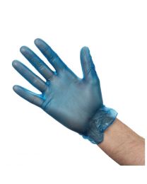 Vogue vinyl handschoenen blauw gepoederd XL