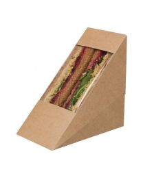 Colpac Zest driehoekige kraft sandwichboxen met acetaat venster (500 stuks)