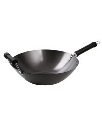 anti-kleef wok met platte bodem 35,5cm