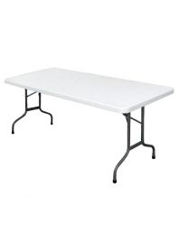 Bolero rechthoekige inklapbare tafel grijs 1,83m